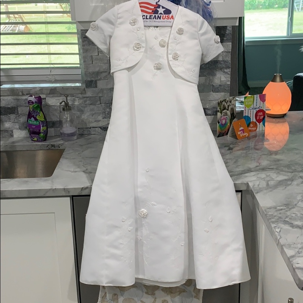 Girl’s White Cinderella Communion Dress
